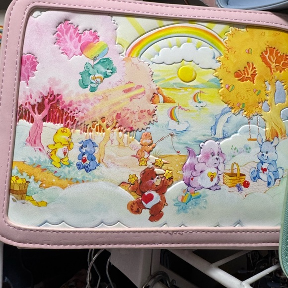 NWT- Care Bears/ Carebear Cousins Loungefly Lunchbox crossbody and Cardholder - Picture 8 of 16